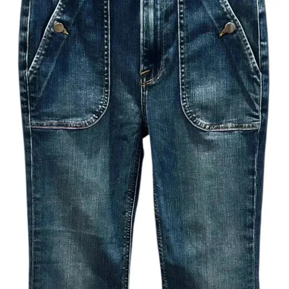 Frame Le Crop Ankle Flare Triple Button High Waist Jeans Size 26 - Picture 8 of 8